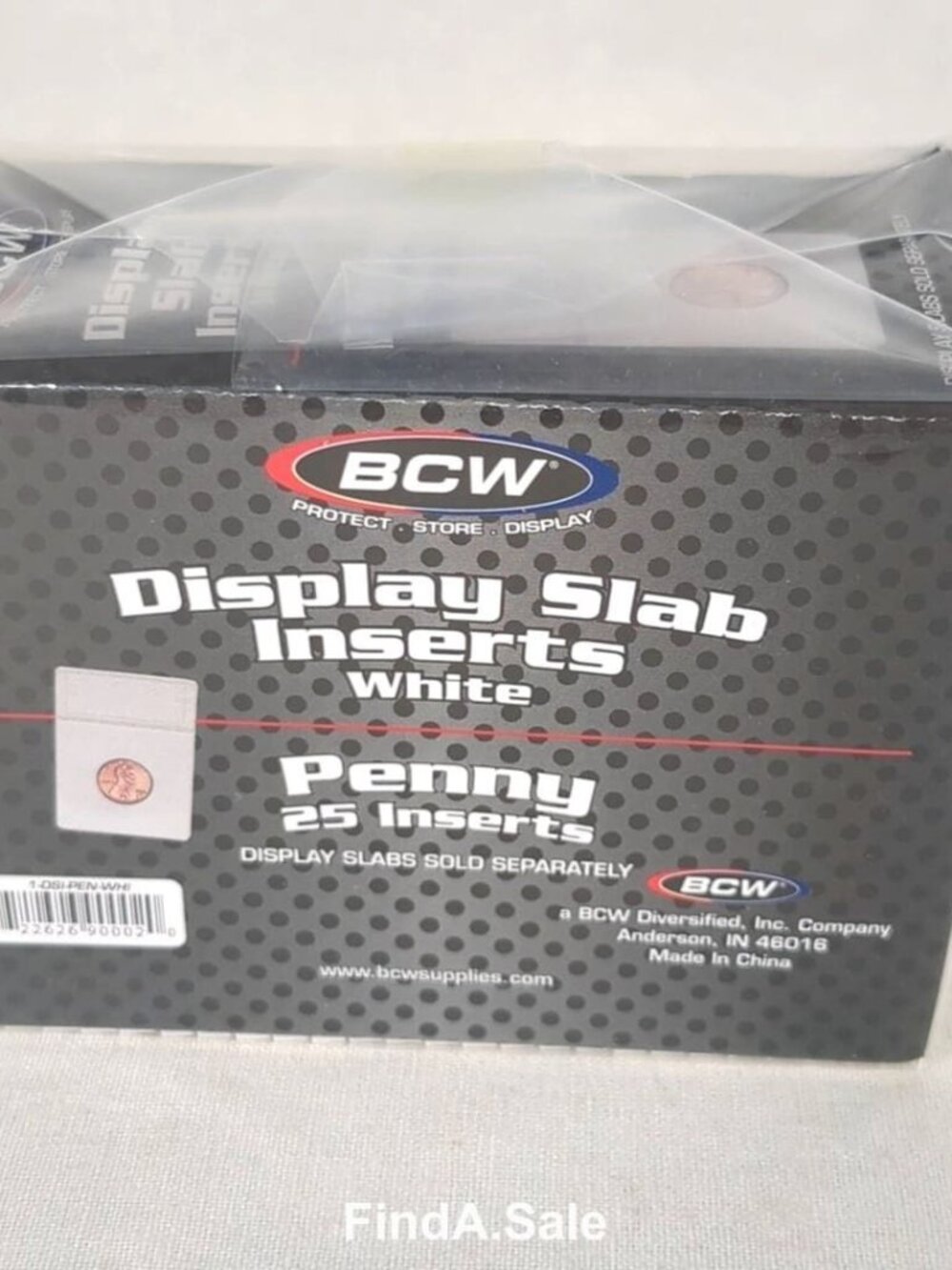 BCW Display Slab Inserts White Penny 25-Count